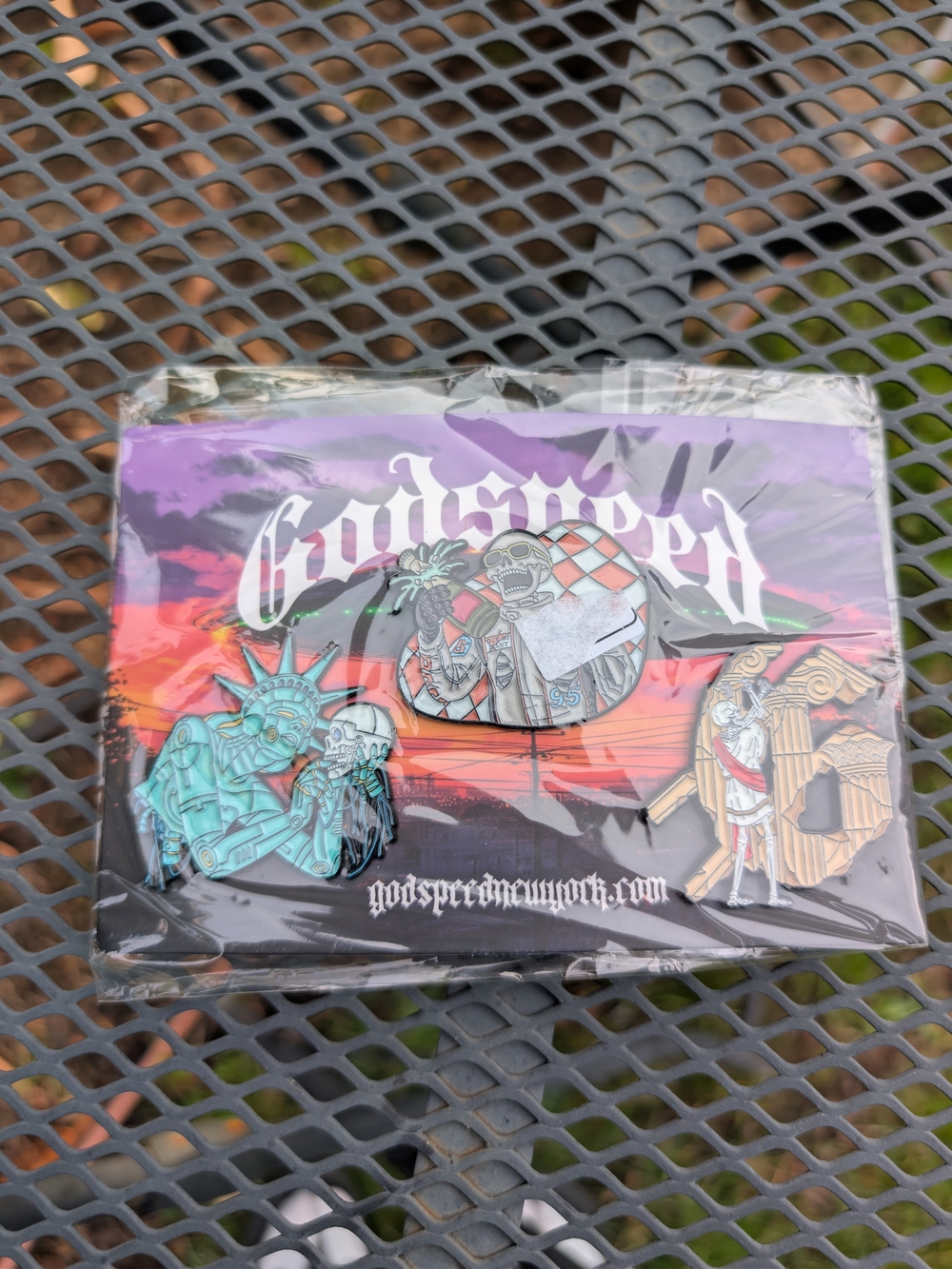 Godspeed Multi-Pin Set — Purple/Teal/Bronze Enamel Pins